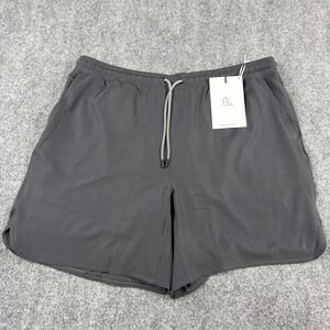Rhoback Grit Gym Short Mens XXL Graphite Grey Lined Performance NWT